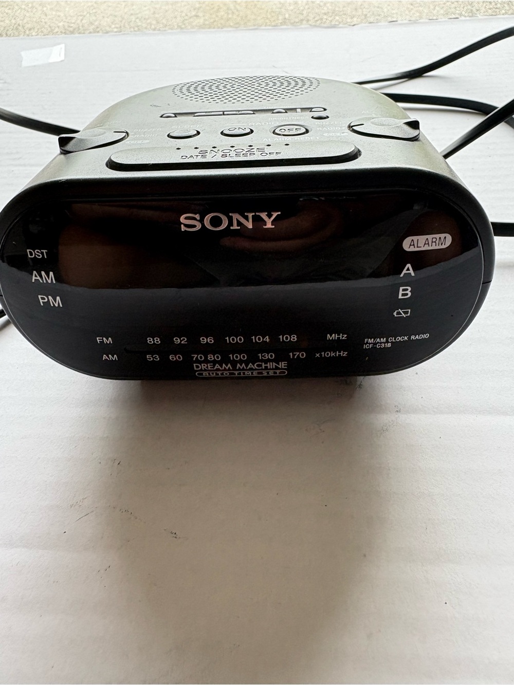 Sony Dream Machine Black AM/FM -Alarm Clock Radio